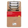 Universal Hardboard Clipboard w/Low-Profile Clip, 1/2" Cap., 6 x 9, Brown, PK6 UNV05561